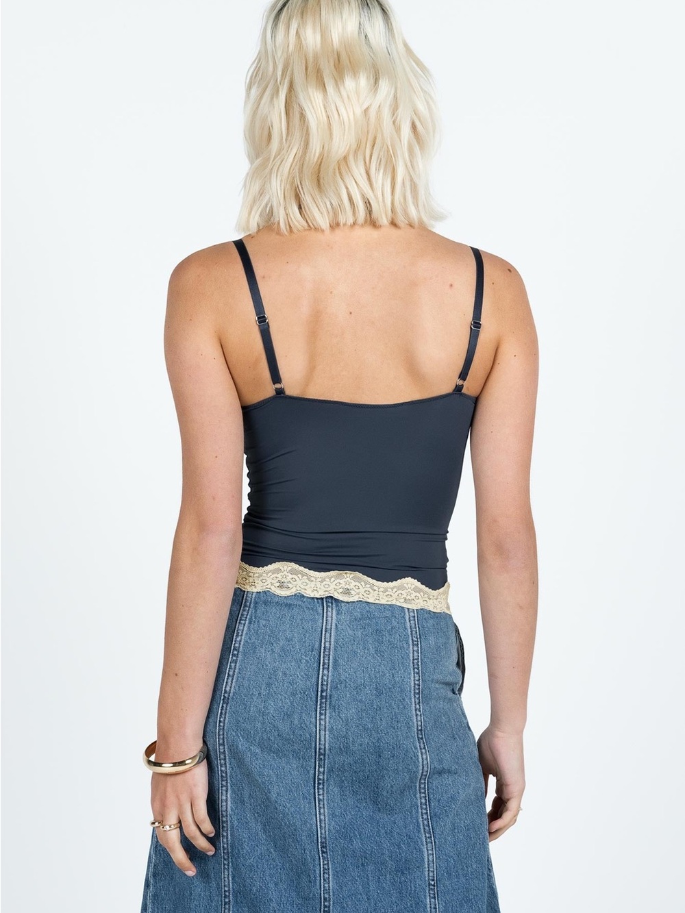 Lioness Navy Blue Lace-Trim Camisole - Picture 9 of 13